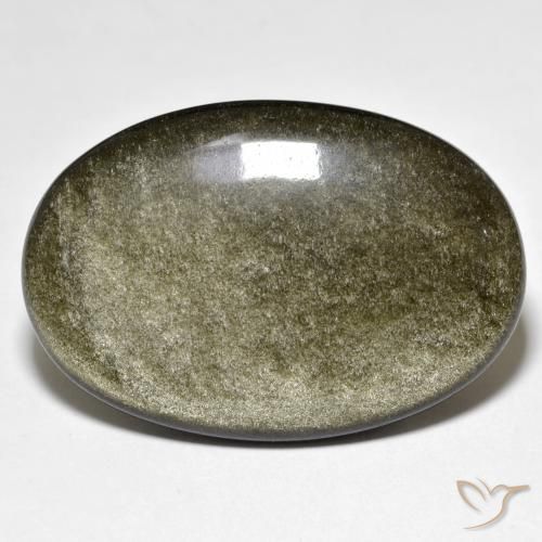 Obsidiana Preto amarronzado Natural 33.38ct, oval, Opaco