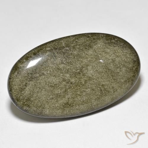 Obsidiana Preto com brilho dourado Natural 31.40ct, oval, Opaco