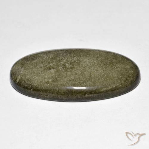 Obsidiana Preto com brilho dourado Natural 31.40ct, oval, Opaco