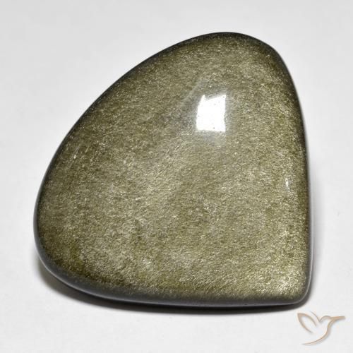 Obsidiana Preto amarronzado Natural 38.72ct, Formato de pêra, Opaco