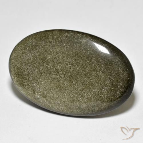 Obsidiana Preto com brilho dourado Natural 23.93ct, oval, Opaco