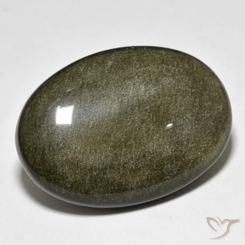 Obsidiana Preto com brilho dourado Natural 23.91ct, oval, Opaco