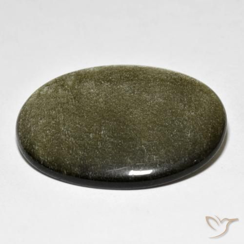 Obsidiana Preto amarronzado Natural 23.80ct, oval, Opaco