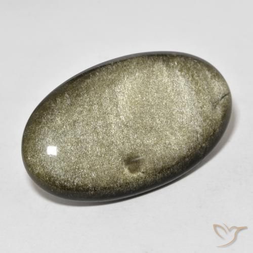 20.73ct Natural Preto com brilho dourado Obsidiana, oval, Opaco