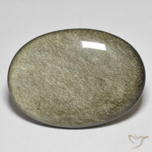 36.33ct Natural Preto amarronzado Obsidiana, oval, Opaco