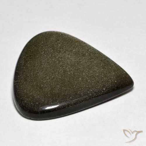 Obsidiana Preto amarronzado Natural 27.06ct, Formato de pêra, Opaco
