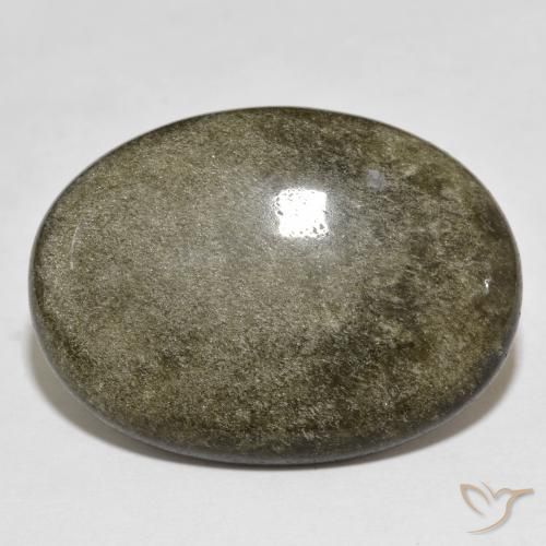 Obsidiana Preto com brilho dourado Natural 21.74ct, oval, Opaco