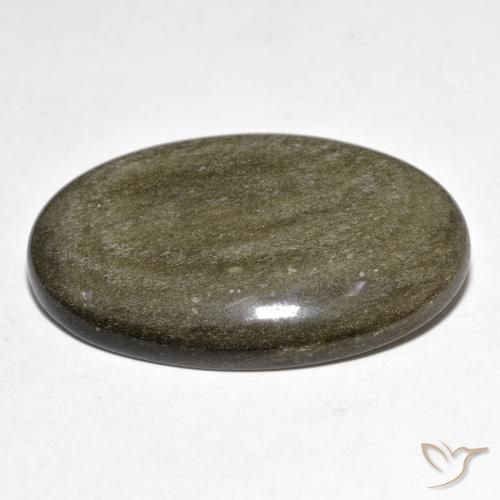 Obsidiana Preto com brilho dourado Natural 27.63ct, oval, Opaco