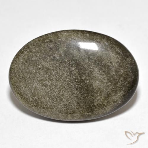 20.01ct Natural Preto com brilho dourado Obsidiana, oval, Opaco