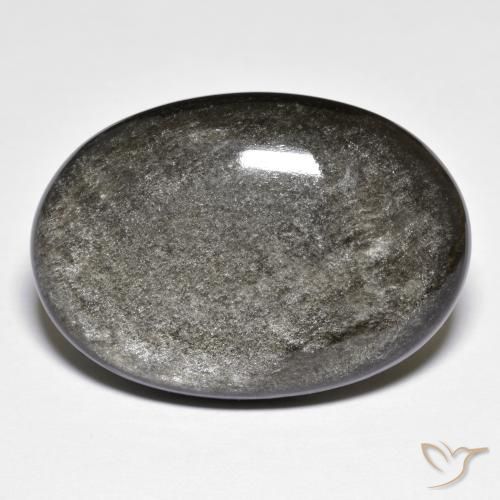 Obsidiana Oval de 32,02 quilates, 30,4 x 21,2 mm Dos Estados Unidos, Photo A