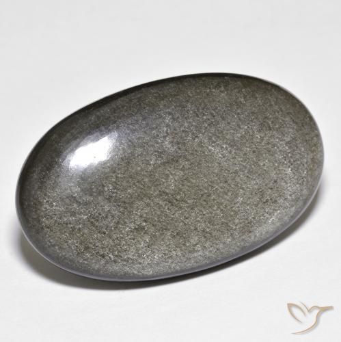 31.03ct Natural Cinza claro Obsidiana, oval, Opaco