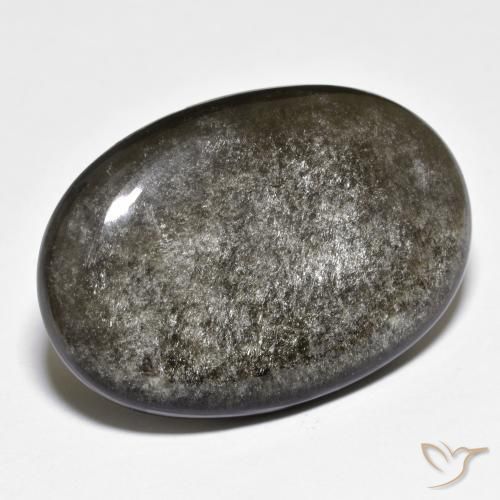27.47ct Natural Cinza médio-escuro Obsidiana, oval, Opaco
