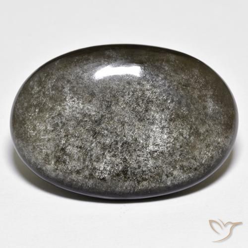 Obsidiana Cinza médio-escuro Natural 27.47ct, oval, Opaco