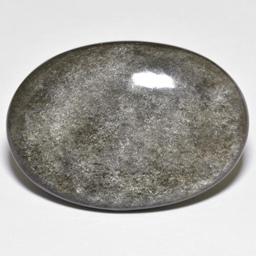 Obsidiana Cinza escuro Natural 24.89ct, Corte Oval, Opaco