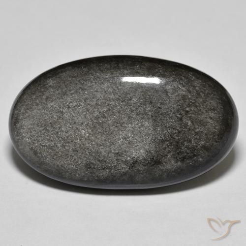 26.61ct Natural Cinza claro Obsidiana, oval, Opaco