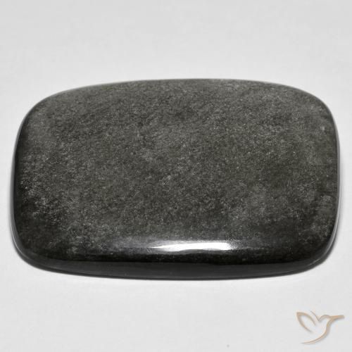 Obsidiana Cinza claro Natural 32.84ct, Almofada, Opaco