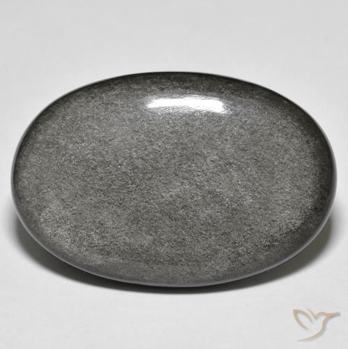 31.50ct Natural Cinza claro Obsidiana, oval, Opaco