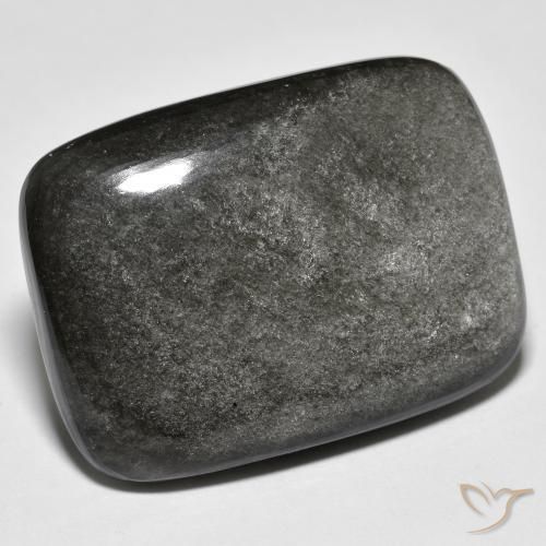 Obsidiana Cinza claro Natural 33.22ct, Almofada, Opaco