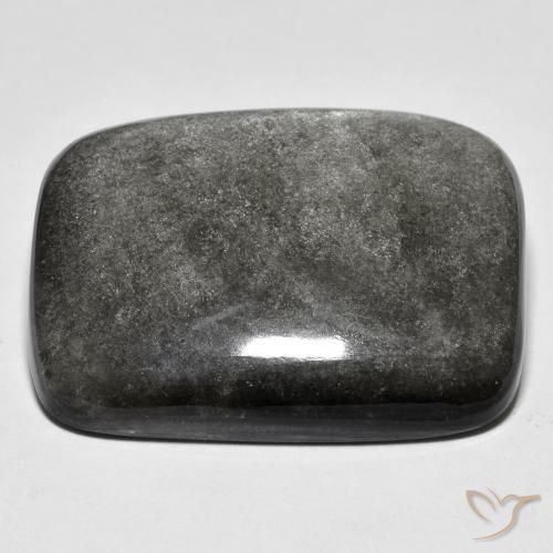Obsidiana Cinza claro Natural 33.22ct, Almofada, Opaco