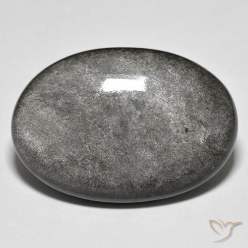 27.47ct Natural Cinza claro Obsidiana, oval, Opaco