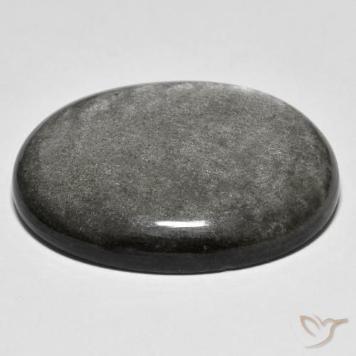 Obsidiana Cinza claro Natural 30.48ct, oval, Opaco