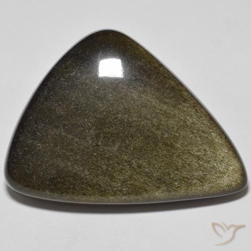 Obsidiana Preto com brilho dourado Natural 24.46ct, Chique, Opaco