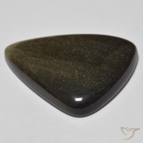 Obsidiana Preto com brilho dourado Natural 24.46ct, Chique, Opaco
