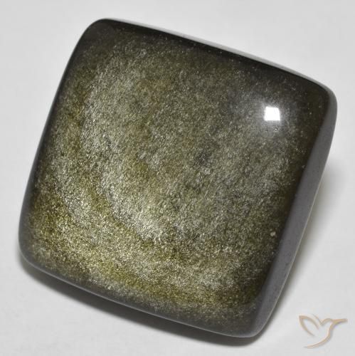 Obsidiana preto natural 27,68ct, almofada cortada, opaco