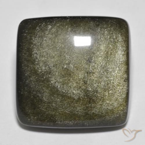 Obsidiana preto natural 27,68ct, almofada cortada, opaco