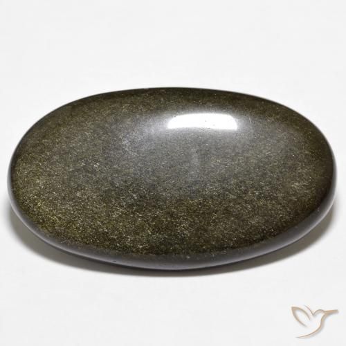 18.78ct Natural Preto com brilho dourado Obsidiana, oval, Opaco