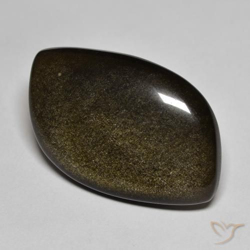 Obsidiana Preto com brilho dourado Natural 17.74ct, Chique, Opaco