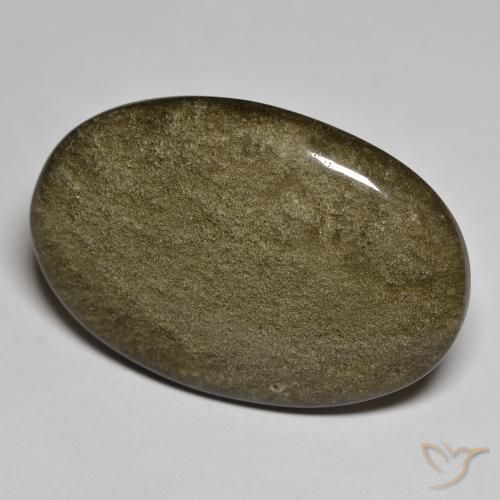 Obsidiana Preto com brilho dourado Natural 30.83ct, oval, Opaco