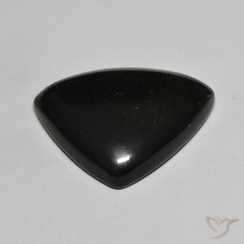 Obsidiana Preto com brilho dourado Natural 18.17ct, Trilhão, Opaco