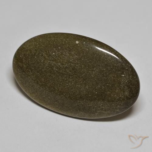 Obsidiana Preto com brilho dourado Natural 20.97ct, oval, Opaco