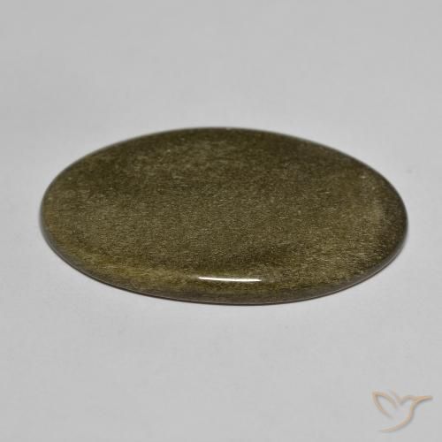 Obsidiana Preto com brilho dourado Natural 20.97ct, oval, Opaco