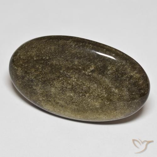 Obsidiana Preto com brilho dourado Natural 35.72ct, oval, Opaco