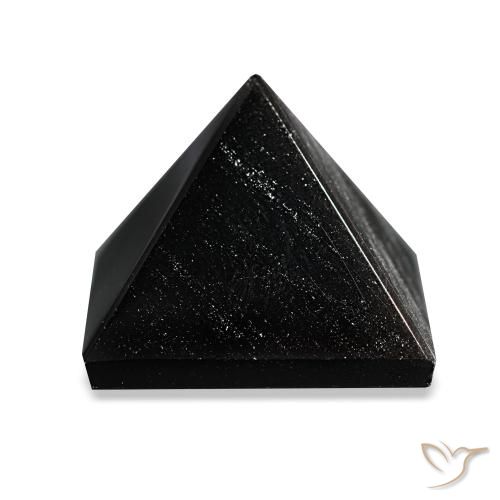 Obsidiana Preto com linhas cinza Natural 45.27ct, Quadrado, Opaco