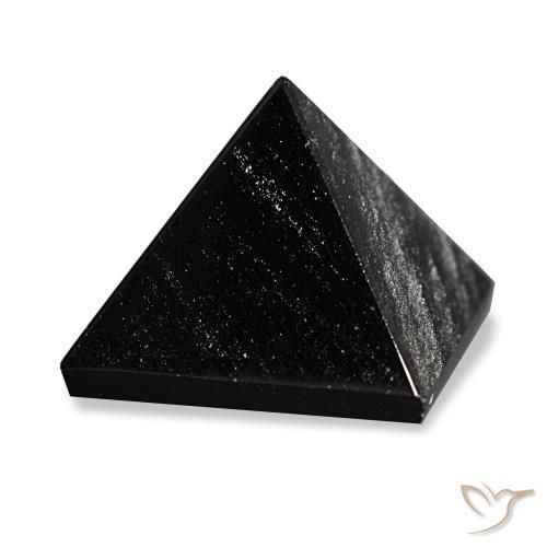 Obsidiana Preto com linhas cinza Natural 45.27ct, Quadrado, Opaco