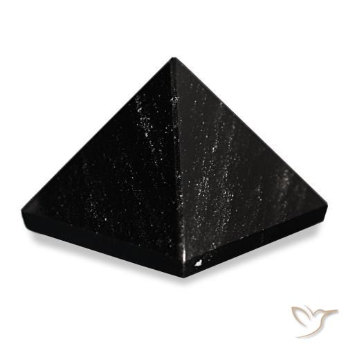 Obsidiana Preto com linhas cinza Natural 45.27ct, Quadrado, Opaco