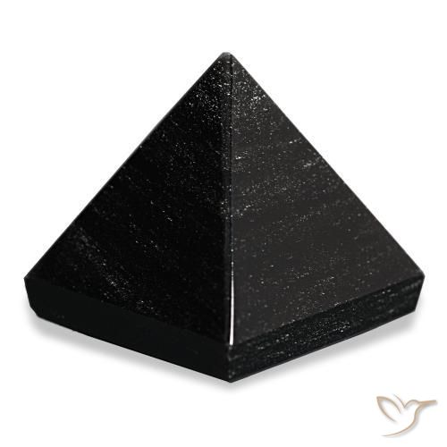 Obsidiana Preto com linhas cinza Natural 77.47ct, Quadrado, Opaco