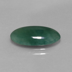 Jade de onfacita verde natural 3,66ct, corte oval, translúcido