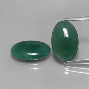Pedras preciosas de jade de onfacita verde natural de  ct, corte oval, translúcido