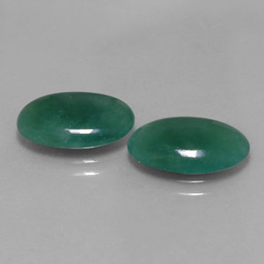 Pedras preciosas de jade de onfacita verde natural de  ct, corte oval, translúcido