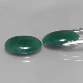 Pedras preciosas de jade de onfacita verde natural de  ct, corte oval, translúcido