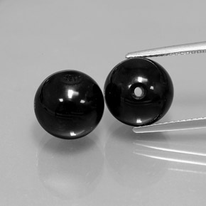 Pedras preciosas de ônix preto natural de  ct, esfera / bola, opaco