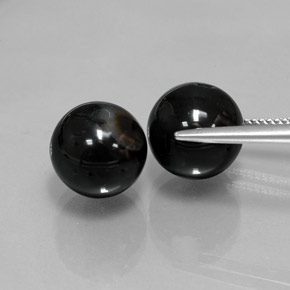 Pedras preciosas de ônix preto natural de  ct, esfera / bola, opaco