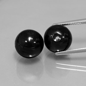 Pedras preciosas de ônix preto natural de  ct, esfera / bola, opaco