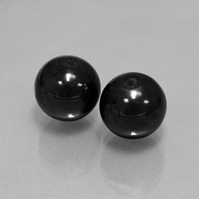 Pedras preciosas de ônix preto natural de  ct, esfera / bola, opaco