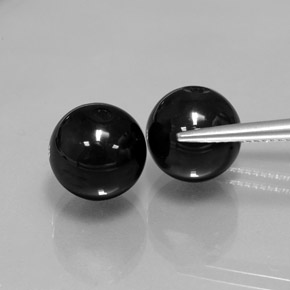 Pedras preciosas de ônix preto natural de  ct, esfera / bola, opaco