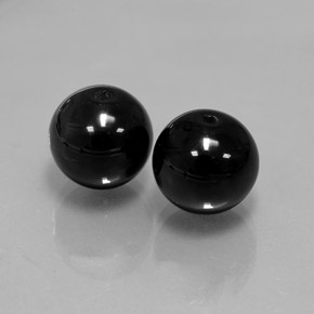 Pedras preciosas de ônix preto natural de  ct, esfera / bola, opaco